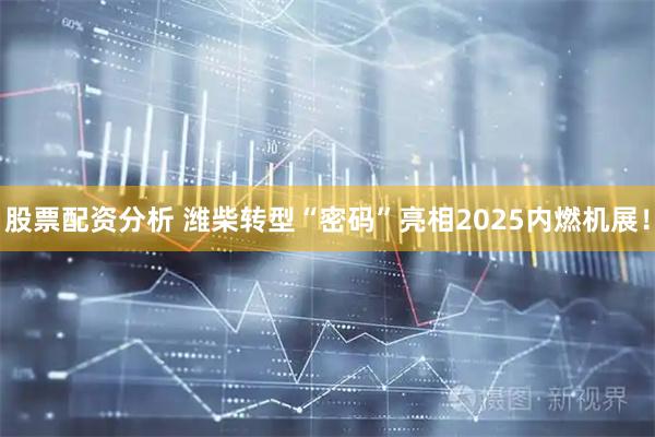 股票配资分析 潍柴转型“密码”亮相2025内燃机展！